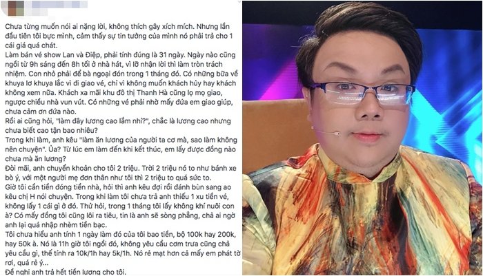 Gia Bảo bị mẹ đơn thân tố quỵt tiền lương. Ngay sau đó, nam diễn viên hài lên tiếng: