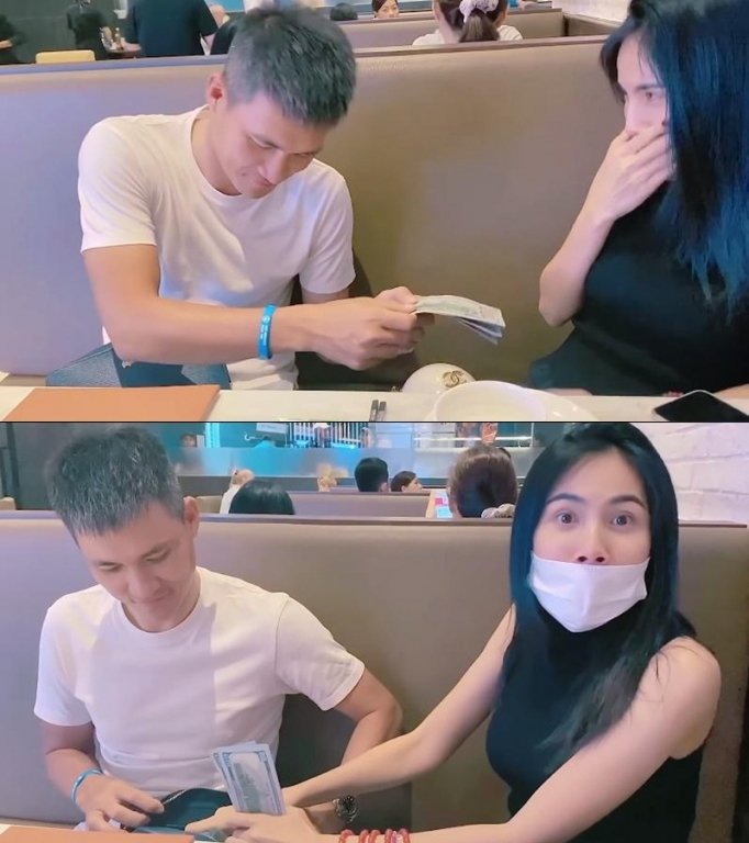 Trong dịp sinh nhật Thủy Tiên vừa qua, Công Vinh bất ngờ tặng vợ 100 triệu đồng. Tuy nhiên, thực tế số tiền này lên đến gần 150 triệu do Công Vinh đếm thừa. Khi phát hiện ra sự nhầm lẫn này, cựu cầu thủ đòi lại số tiền thừa nhưng không được vợ đồng ý.
