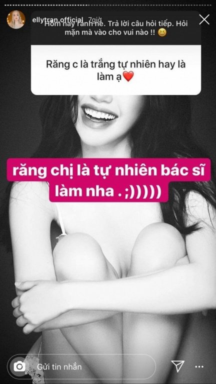 Elly Trần trả lời cực hài hước trước thắc mắc của người hâm mộ.