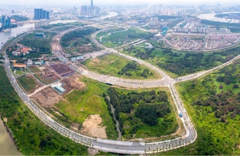Một góc Thủ Thiêm. (Ảnh: IT).