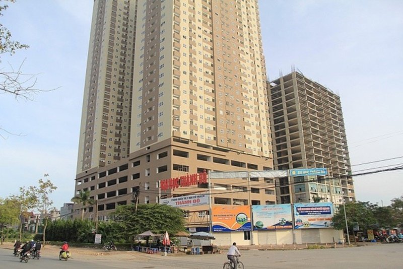 Dự án nhà ở xã hội Bright City do Công ty TNHH bánh kẹo Thăng Long (thành viên của Công ty cổ phần Bất động sản AZ) làm chủ đầu tư bị phạt 80 triệu đồng do đưa dân vào ở khi chưa nghiệm thu PCCC. (Ảnh: Tiền Phong).