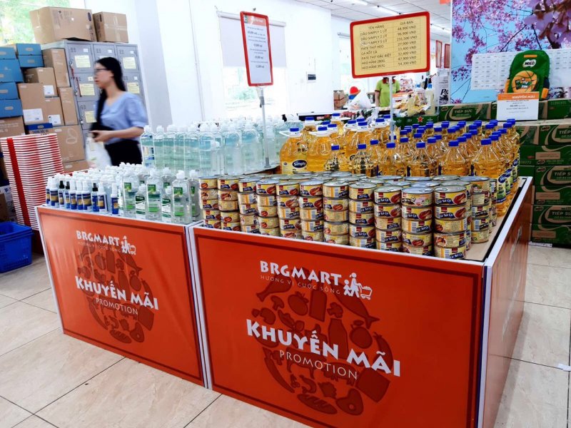 BRGMart thực hiện nhiều chương trình khuyến mại đối với một số sản phẩm thuộc nhóm hàng hóa thiết yếu