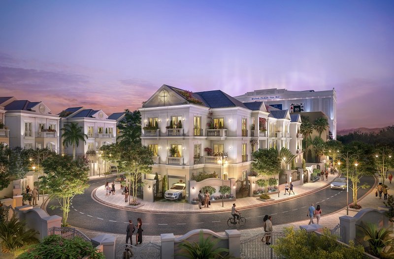 Biệt thự Melinh PLAZA Yên Bái được thiết kế theo kiến trúc tân cổ điển Pháp