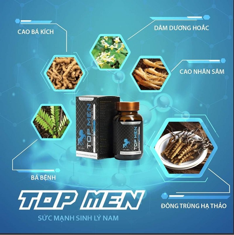 Top Men được chiết xuất từ các loại thảo dược quý.