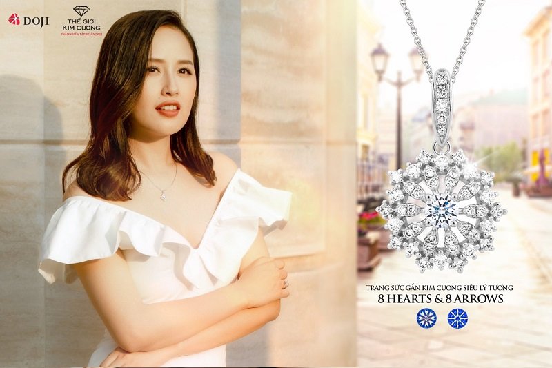 Trang sức Kim cương siêu lý tưởng 8 Hearts & 8 Arrows của DOJI và Thế Giới Kim Cương có mức ưu đãi 15% từ ngày 15-31/7.