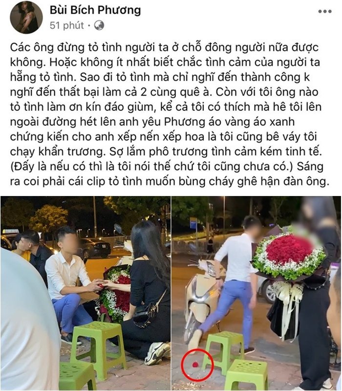 Dưới góc độ một người con gái, Bích Phương bày tỏ ý kiến riêng của mình về clip chàng trai vứt nhẫn sau khi bị từ chối lời cầu hôn. Quan điểm của nữ ca sĩ được khen ngợi vừa tâm lý vừa sâu sắc.