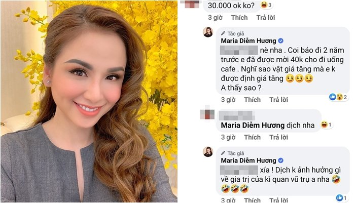 Dưới một bức ảnh gợi cảm, Hoa hậu Diễm Hương bị một người trêu đùa: 
