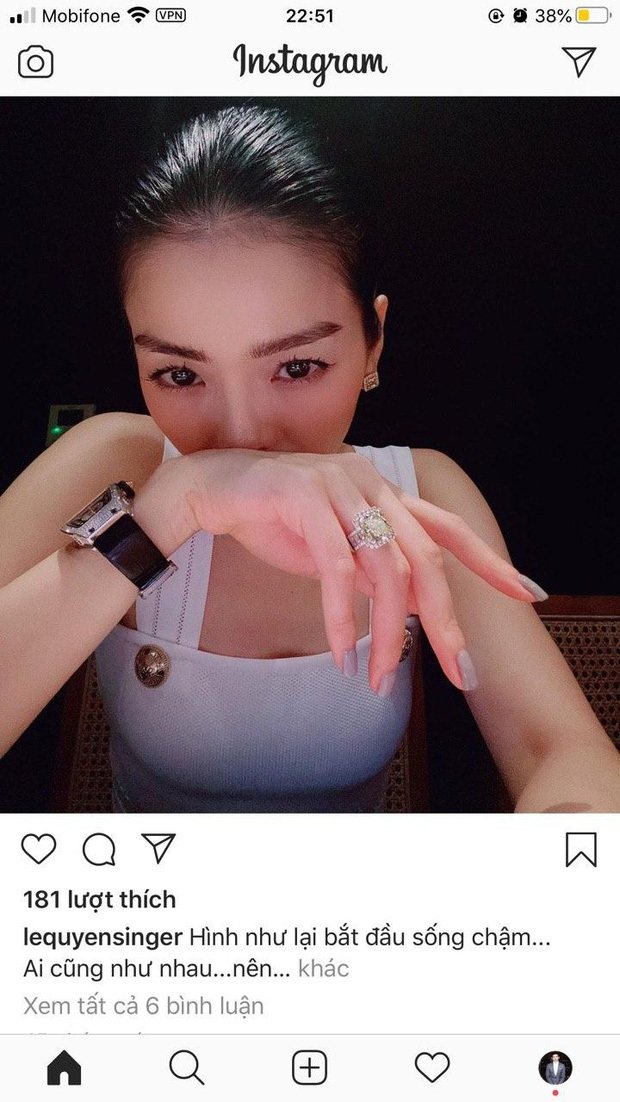 Lệ Quyên khoe khéo nhẫn kim cương, đồng hồ tiền tỷ khiến fan 