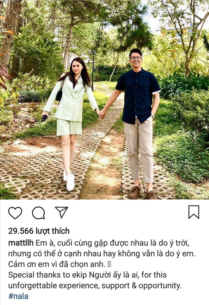 Đăng ảnh bên Hương Giang, Matt Liu viết: 