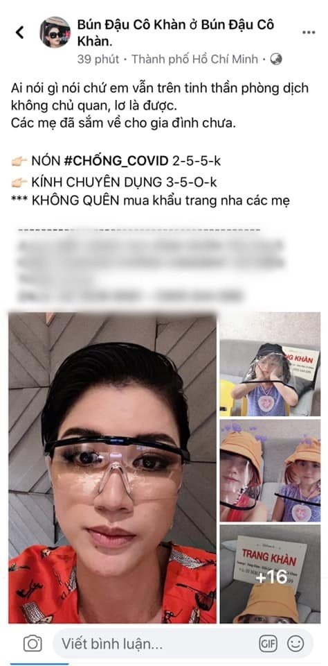 Trang Trần bị nghi đội giá bán nón và kính chống dịch Covid-19 cao gấp 10 lần