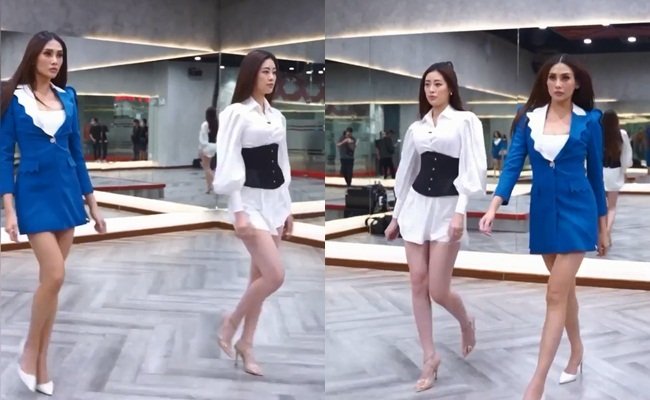 Luyện catwalk thi Miss Universe 2020, Khánh Vân bị chê lên chê xuống