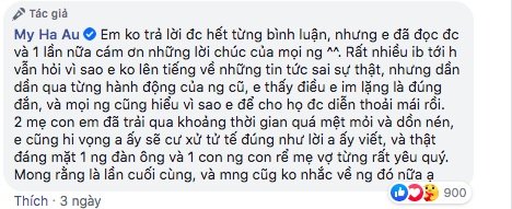 Âu Hà My mong Trọng Hưng sống tử tế, đáng mặt đàn ông
