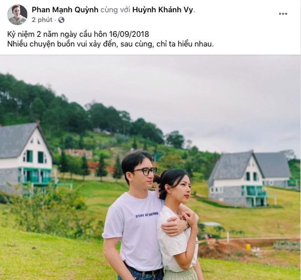 Phan Mạnh Quỳnh khoe ảnh du lịch tình tứ dịp kỷ niệm 2 năm cầu hôn bạn gái hot girl
