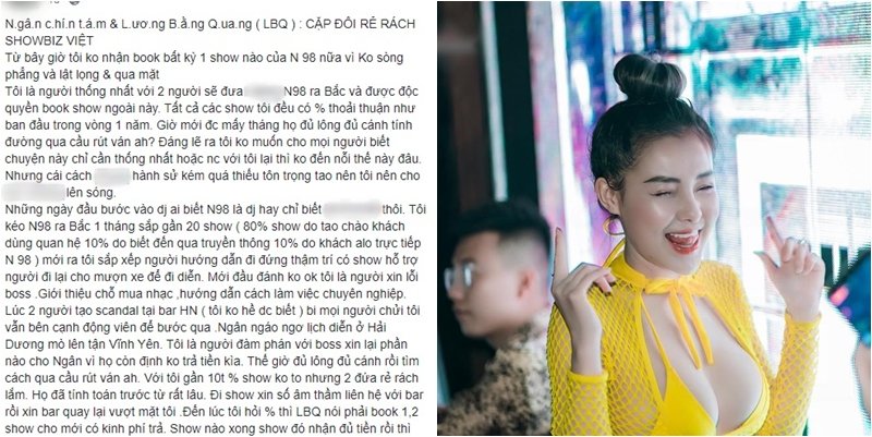 Bầu show cũ vừa gay gắt chỉ trích Ngân 98 và Lương Bằng Quang, nữ chính lập tức thả luôn hình ảnh gợi cảm hết nấc
