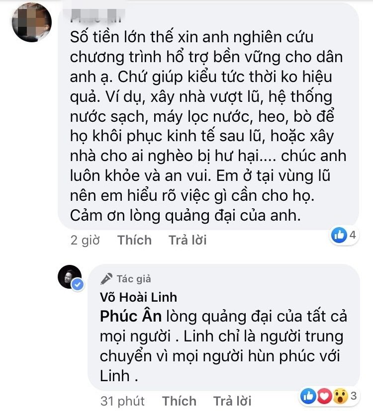 Được khuyên không nên tặng mì gói, Hoài Linh trả lời nhẹ nhàng