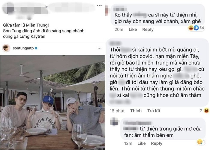 Đăng ảnh ăn sáng, Sơn Tùng bị 