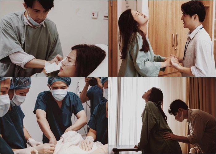 Khoảnh khắc vượt cạn đầy xúc động được vợ chồng Đông Nhi chia sẻ