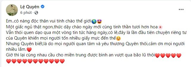 Sau ồn ào ly hôn chồng, có tình trẻ điển trai, Lệ Quyên lại tuyên bố độc thân