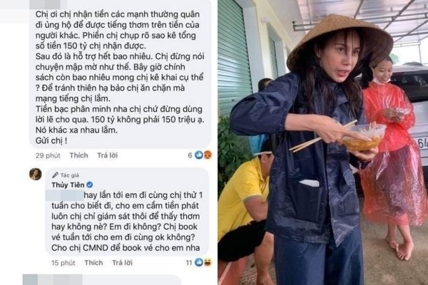 Bị đòi sao kê tiền từ thiện, Thủy Tiên phản pháo