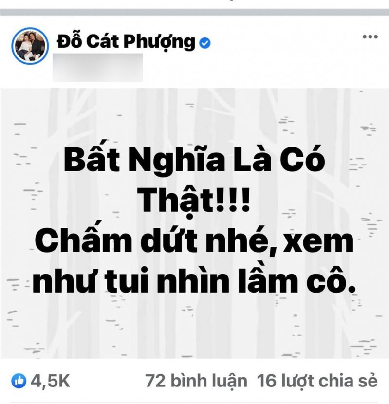 Bị nghi 'đá xéo' Thủy Tiên bất nghĩa, Cát Phượng lập tức lên tiếng. Cô khẳng định bài viết của cô không hề 