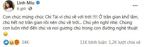 Status gây tranh cãi của Linh Miu