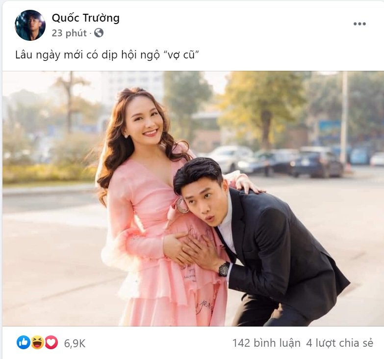 Quốc Trường bất ngờ chia sẻ ảnh hội ngộ “vợ cũ” Bảo Thanh