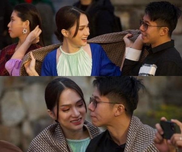 Matt Liu dự sự kiện cùng Hương Giang. Cả hai luôn tình tứ ngay cả khi xem show