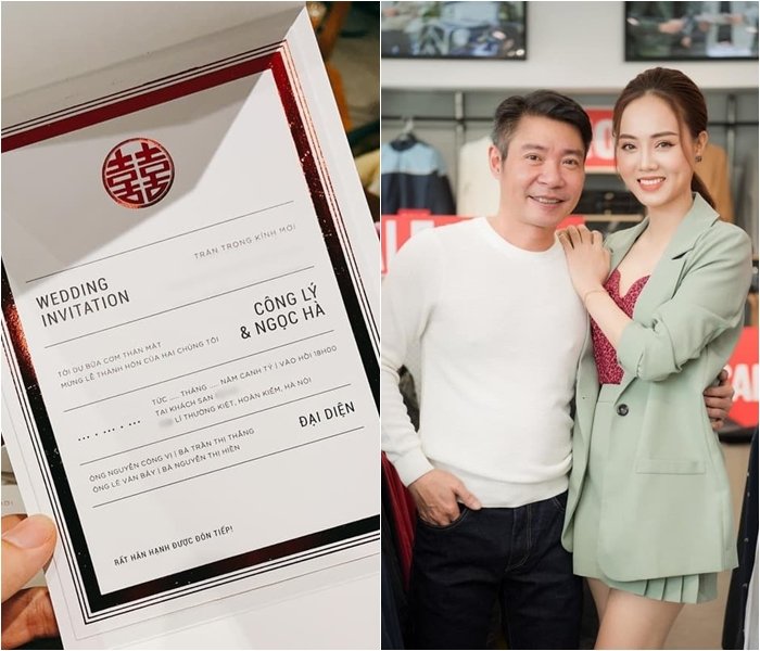 Hé lộ thiệp cưới của NSND Công Lý và vợ trẻ kém 15 tuổi