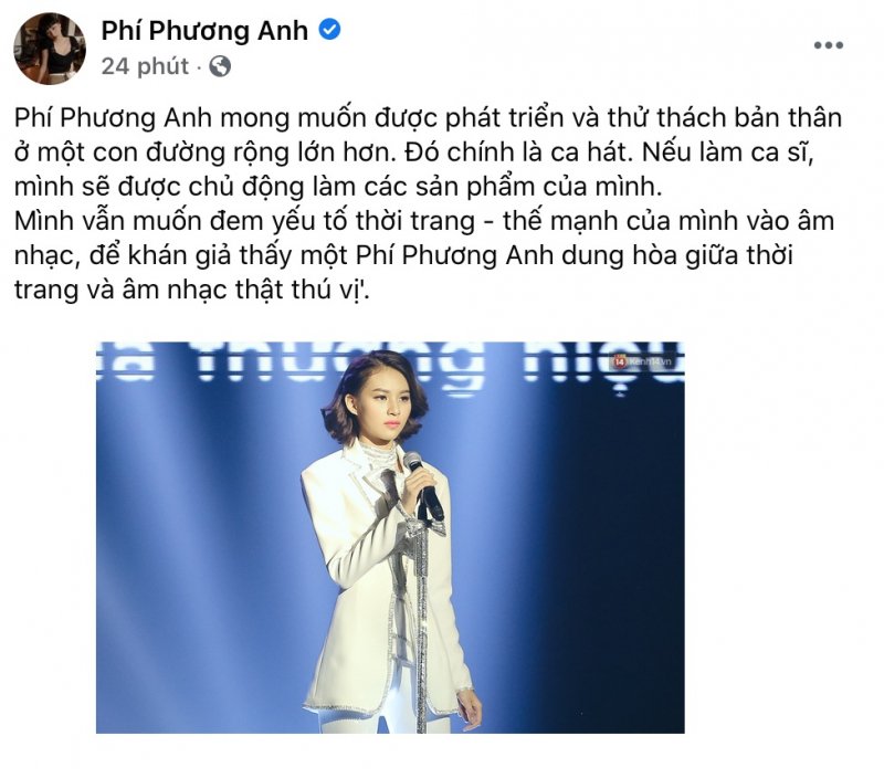Phí Phương Anh tuyên bố lấn sân ca hát, cư dân mạng ngán ngẩm: Thêm 1 người đẹp làm ca sĩ