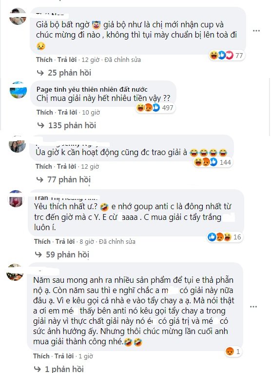 Cư dân mạng tranh cãi trước giải thưởng của Hương Giang