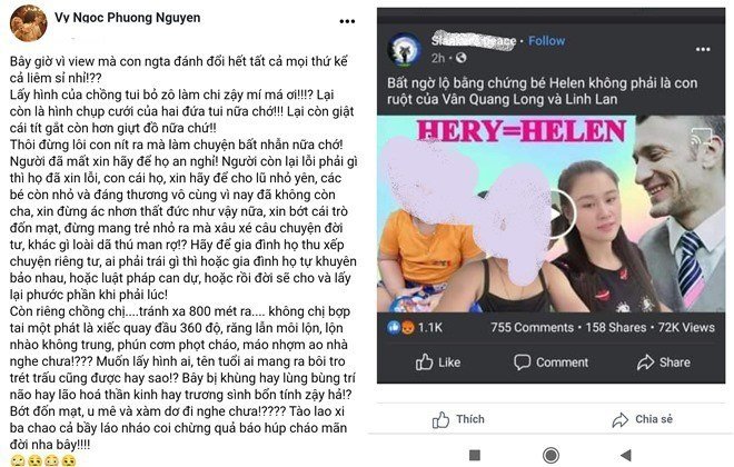 Phương Vy phẫn nộ khi chồng Tây bị ghép cặp với vợ Vân Quang Long