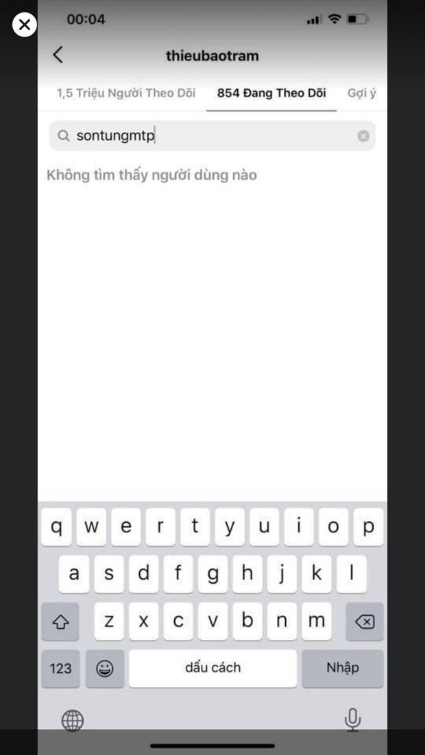 Thiều Bảo Trâm bỏ theo dõi Sơn Tùng