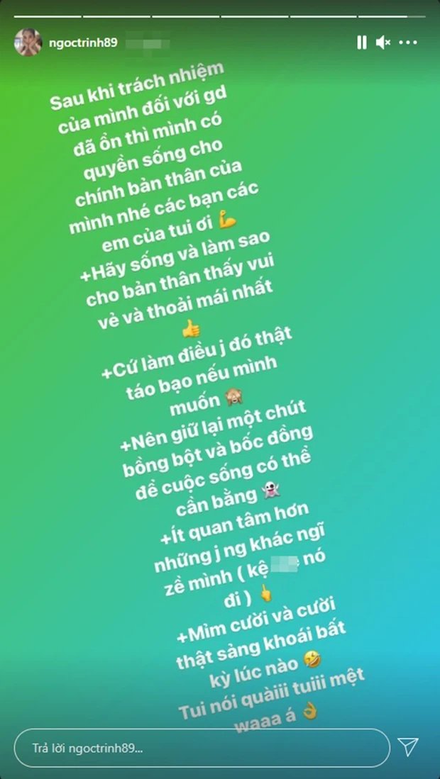 Ngọc Trinh cảm thấy mệt mỏi, gửi 5 điều đạo lý nhắc nhở bạn bè và đàn em hậu lùm xùm đồ hiệu