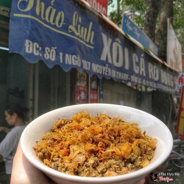 Xôi cá rô đồng được chế biến công phu vậy nên khi được thưởng thức món ăn này.