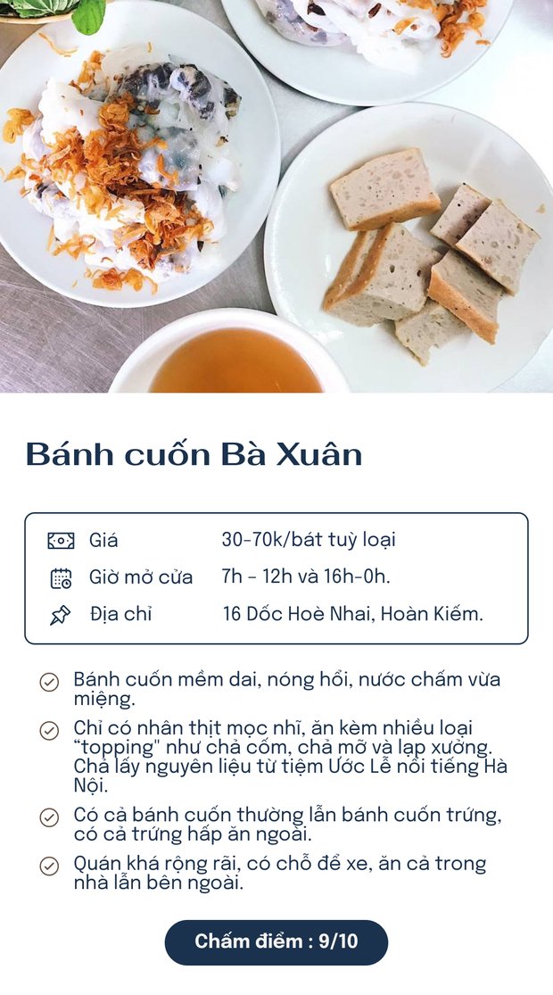 Bánh cuốn Bà Xuân.