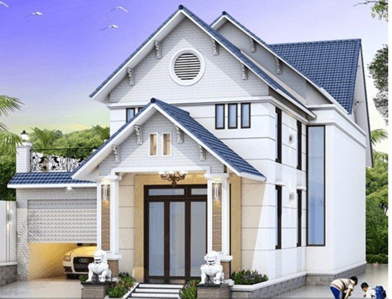 Mẫu nhà mái thái chữ A một tầng. (Ảnh: IT).