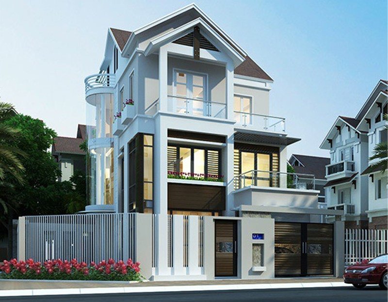 Mẫu nhà mái thái 3 tầng được ưa chuộng. (Ảnh: IT).