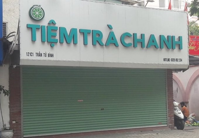 Tiệm trà chanh đã đóng cửa.