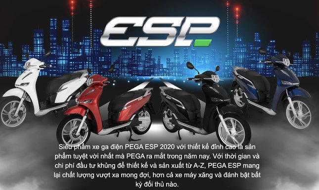 Pega bất ngờ đổi tên xe máy điện eSH thành ESP sau khi bị Honda doạ kiện.
