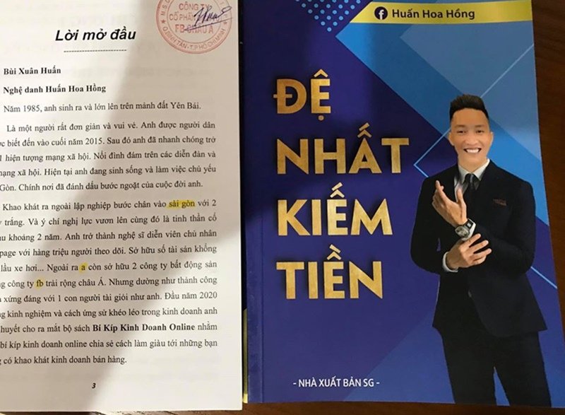 Sách của Huấn Hoa Hồng có nội dung lủng củng, sai chính tả be bét.