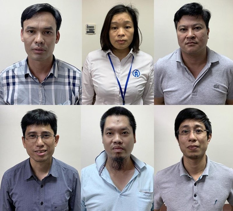 6 đối tượng trong vụ nâng giá máy xét nghiệm Covid-19 ở CDC Hà Nội.
