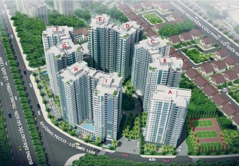 Phối cảnh chung cư Tecco Town Bình Tân.
