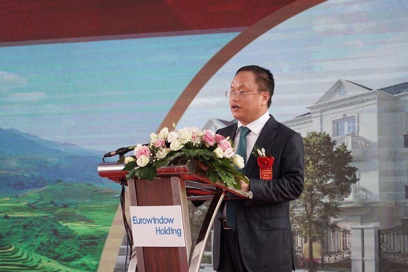 Ông Nguyễn Cảnh Hồng, đại diện đơn vị phát triển và chủ đầu tư phát biểu khai mạc Lễ khởi công.