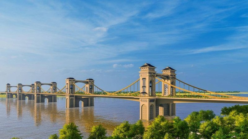Các trụ cầu được thiết kế khá đặc biệt. (Ảnh: Báo Giao Thông).