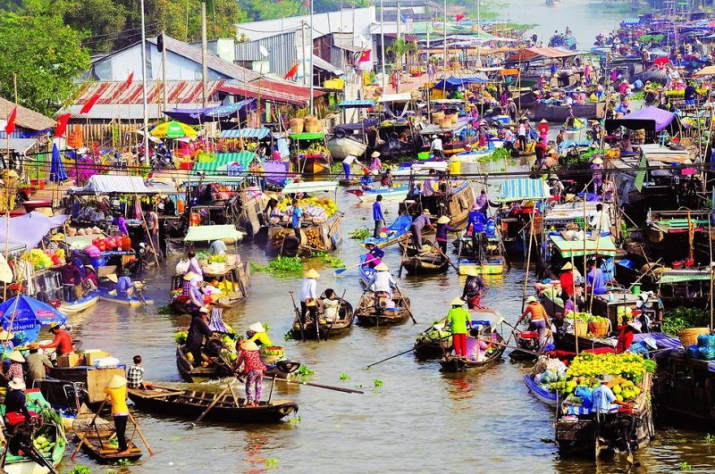Chợ nổi Cái Răng đặc sản du lịch ở Cần Thơ.