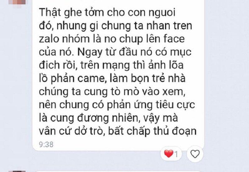 Những tin nhắn phụ huynh nói về chị T. sau khi chị rời khỏi nhóm.