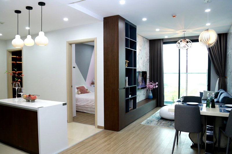 Một góc căn hộ mẫu của dự án Anland Lakeview.