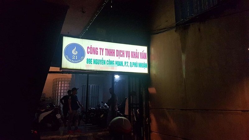 Công ty Khải Vấn đăng ký kinh doanh massage nhưng thực tế không có tiếp viên và hoạt đổng rất đáng nghi. (Ảnh: Vietnamnet).