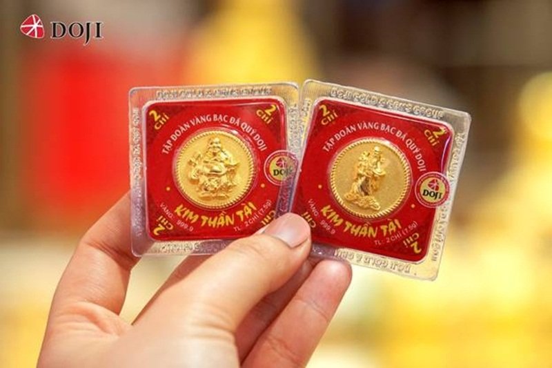 Một lựa chọn khác cho dòng vàng ép vỉ 999.9 là đồng vàng Thần Tài Thịnh Vượng, Thần Tài Đại Phất.