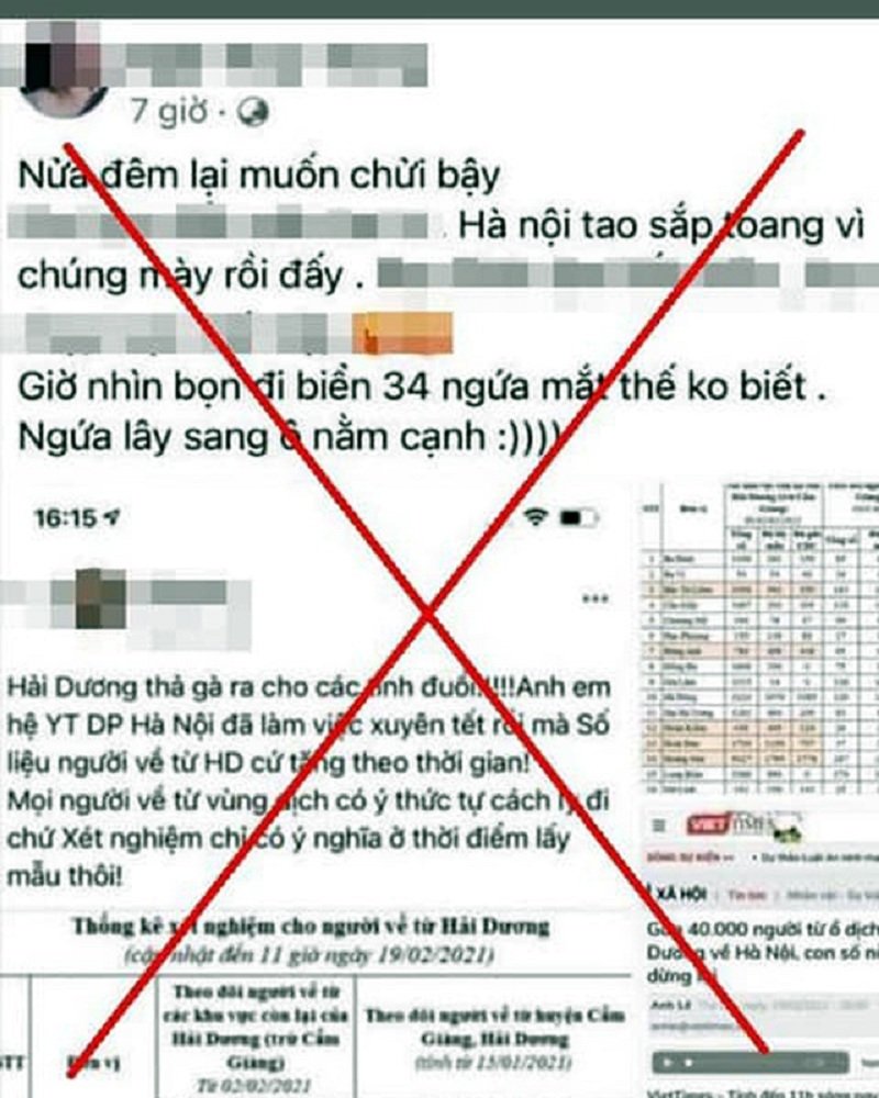 Dòng trạng thái xúc phạm người Hải Dương trên Facebook của chị T..